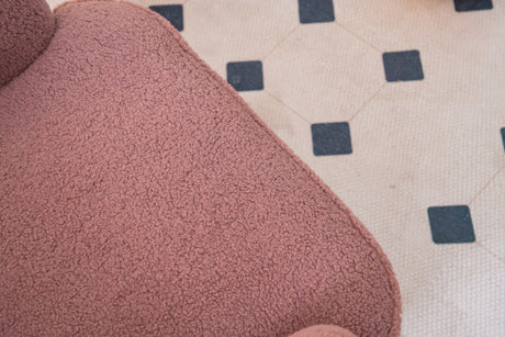 Volta Soft Red Teddy  Accent Chair - Ornate Home