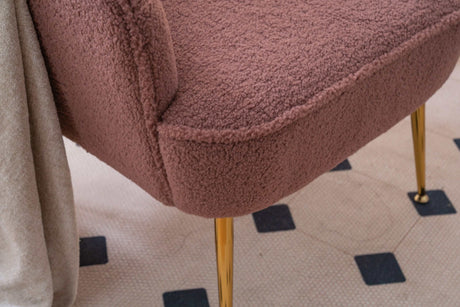 Volta Soft Red Teddy  Accent Chair - Ornate Home