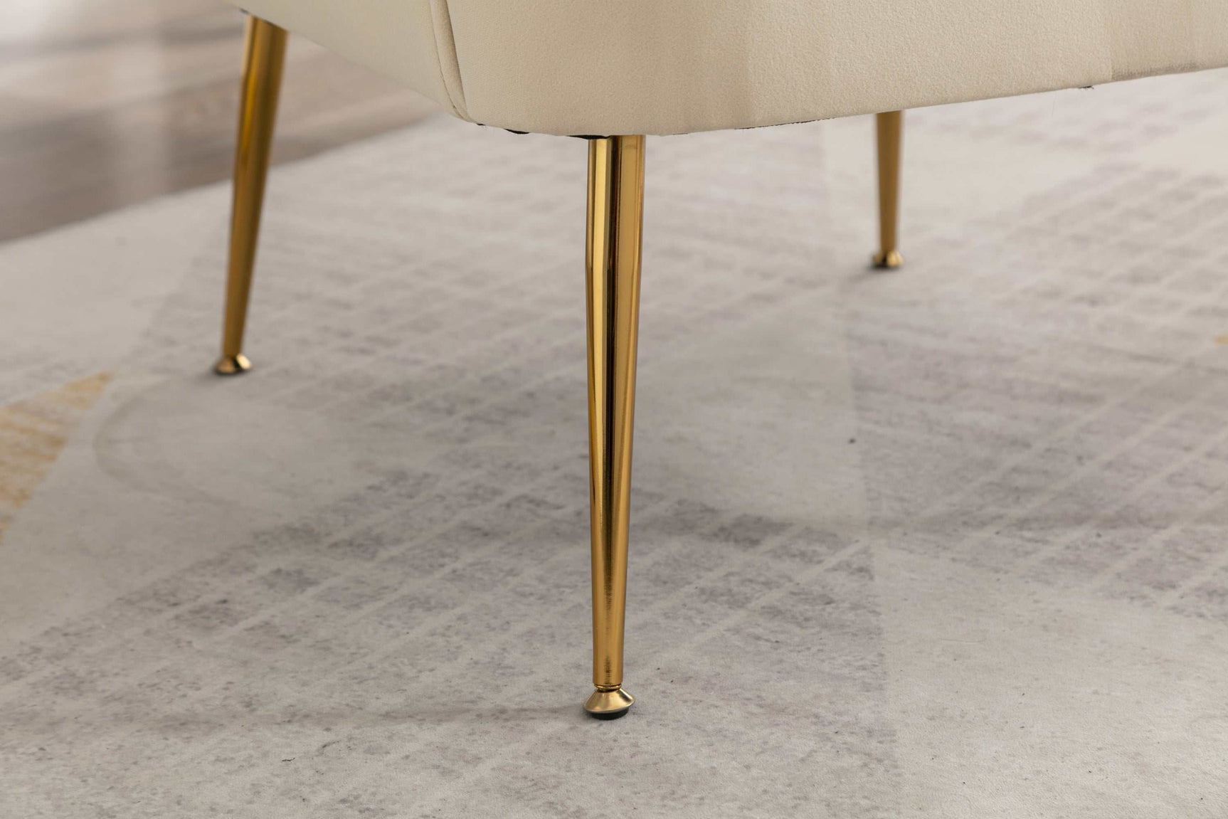 Volta Soft Velvet Cream White Accent Chair - Ornate Home