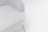 Volta Soft White Teddy  Accent Chair - Ornate Home