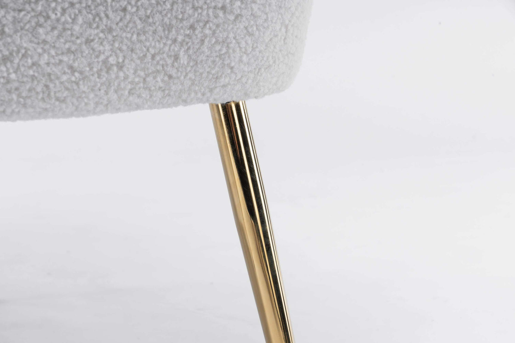 Volta Soft White Teddy  Accent Chair - Ornate Home