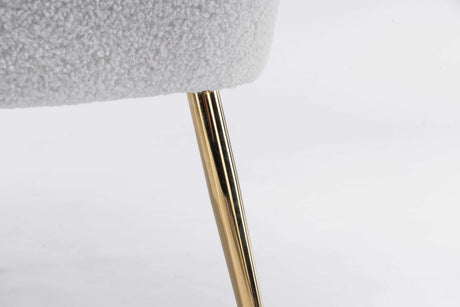 Volta Soft White Teddy  Accent Chair - Ornate Home