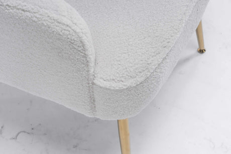 Volta Soft White Teddy  Accent Chair - Ornate Home