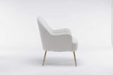 Volta Soft White Teddy  Accent Chair - Ornate Home