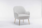 Volta Soft White Teddy  Accent Chair - Ornate Home