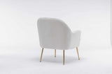 Volta Soft White Teddy  Accent Chair - Ornate Home