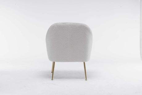 Volta Soft White Teddy  Accent Chair - Ornate Home