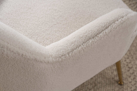 Volta Soft White Teddy  Accent Chair - Ornate Home