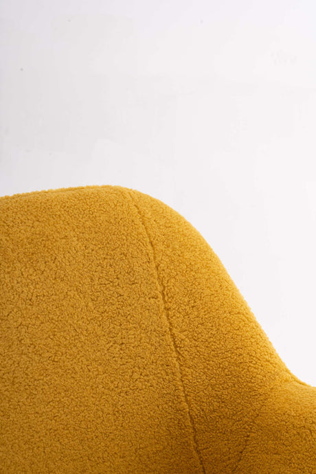 Volta Soft Yellow Teddy  Accent Chair - Ornate Home