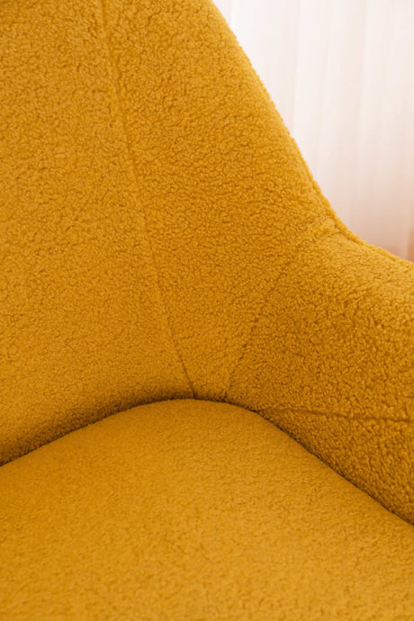 Volta Soft Yellow Teddy  Accent Chair - Ornate Home