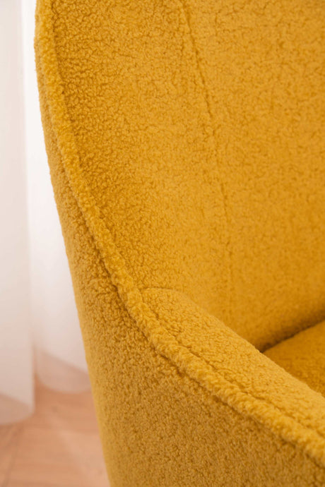Volta Soft Yellow Teddy  Accent Chair - Ornate Home