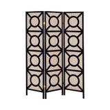 Vulcan Cappuccino & Tan 3pc Panel Screen - Ornate Home