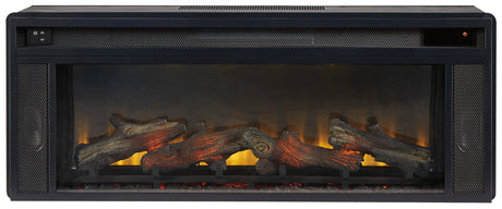 W100-12 / Electric Fireplace Insert Black 43" (Realistic Looking Logs) - Ornate Home