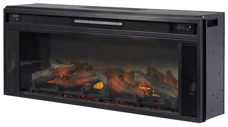 W100-12 / Electric Fireplace Insert Black 43" (Realistic Looking Logs) - Ornate Home