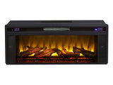 W100-12 / Electric Fireplace Insert Black 43" (Realistic Looking Logs) - Ornate Home