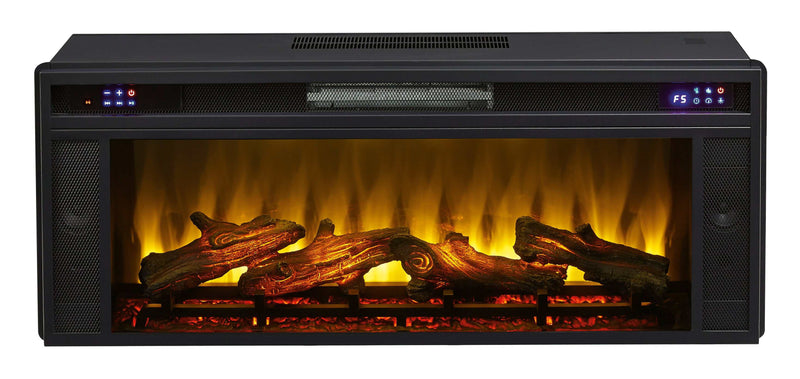 Flamory Silver 72" TV Stand w/ Fireplace Option - Ornate Home