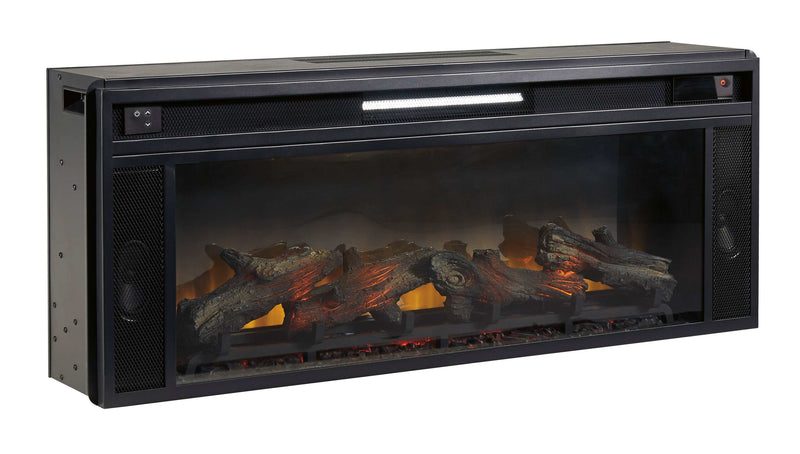W100-12 / Electric Fireplace Insert Black 43" (Realistic Looking Logs) - Ornate Home