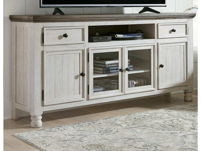 Havalance Two-tone Extra Large TV Stand - Ornate Home