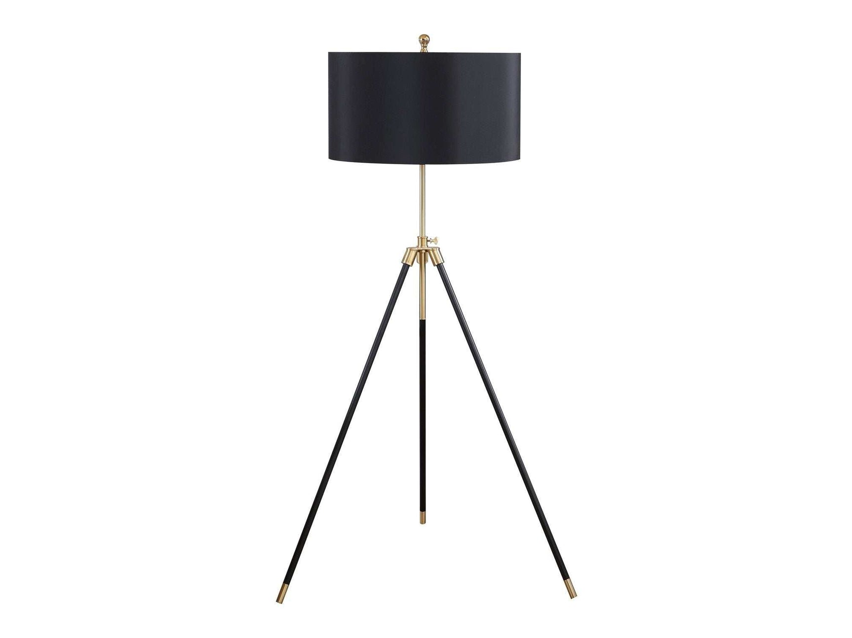 Walter Black & Gold Floor Lamp - Ornate Home