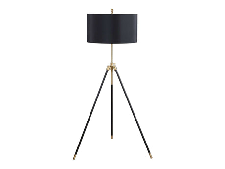 Walter Black & Gold Floor Lamp - Ornate Home