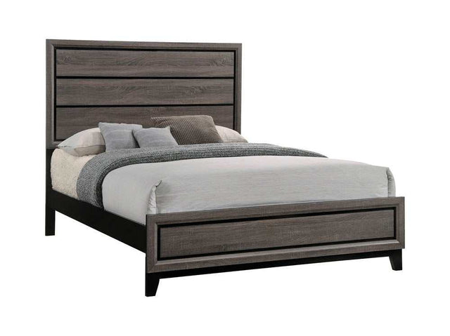 Watson Grey Oak / Black California King Bed - Ornate Home