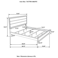 Watson Grey Oak / Black California King Bed - Ornate Home