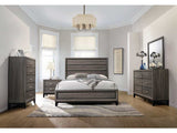 Watson Grey Oak / Black Eastern King Bed 5 Pc Set - Ornate Home