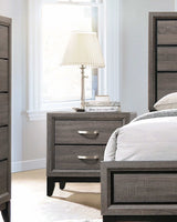 Watson Grey Oak & Black Nightstand - Ornate Home