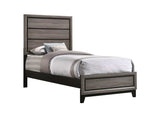 Watson Grey Oak / Black Twin Bed 5 Pc Set - Ornate Home