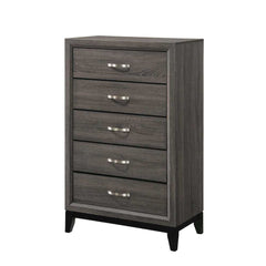 Watson Grey Oak / Black Twin Bed 5 Pc Set - Ornate Home