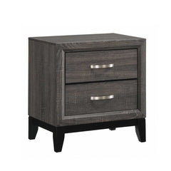 Watson Grey Oak / Black Twin Bed 5 Pc Set - Ornate Home