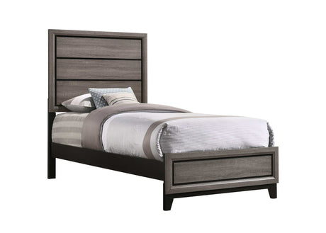 Watson Grey Oak Twin Panel Bed - Ornate Home