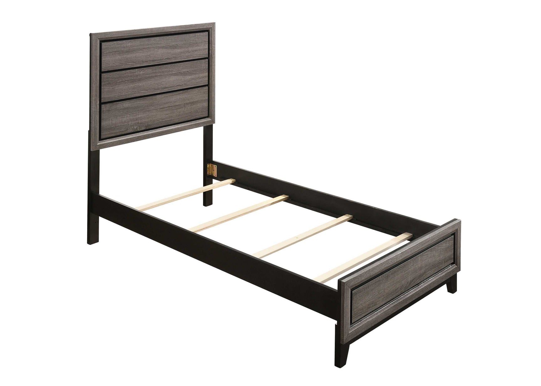 Watson Grey Oak Twin Panel Bed - Ornate Home