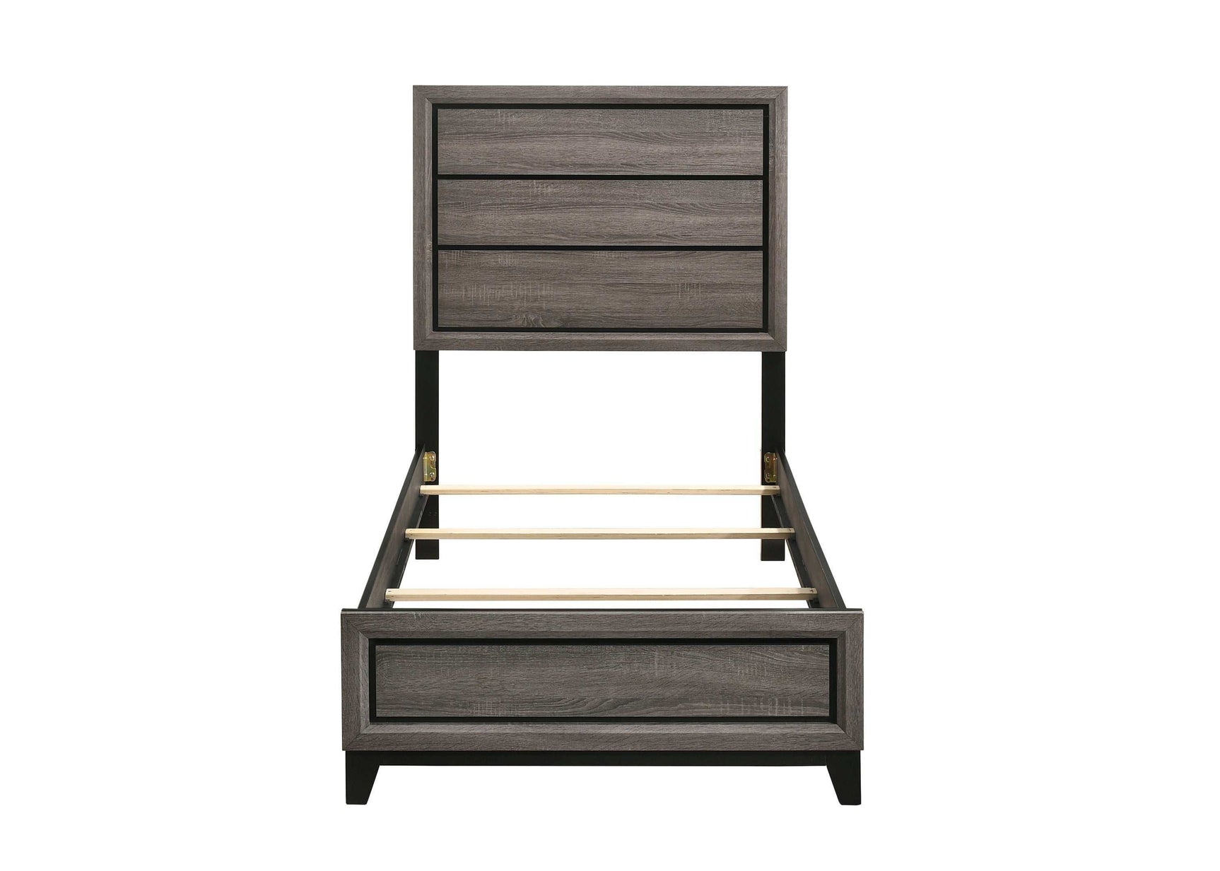 Watson Grey Oak Twin Panel Bed - Ornate Home