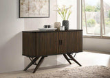 Wes Dark Walnut 2 Door Rectangular Sideboard/Server - Ornate Home