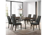 Wes Grey & Dark Walnut  5pc Rectangular Dining Room Set - Ornate Home