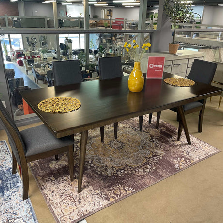 Wes Grey & Dark Walnut  7pc Rectangular Dining Room Set - Ornate Home