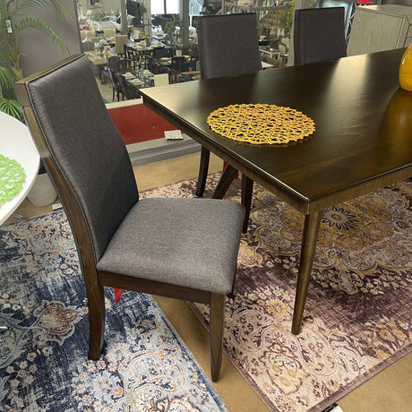 Wes Grey & Dark Walnut  7pc Rectangular Dining Room Set - Ornate Home