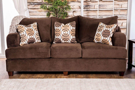 Wessington Chocolate Stationary Sofa & Loveseat 2pc - Ornate Home