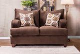 Wessington Chocolate Stationary Sofa & Loveseat 2pc - Ornate Home