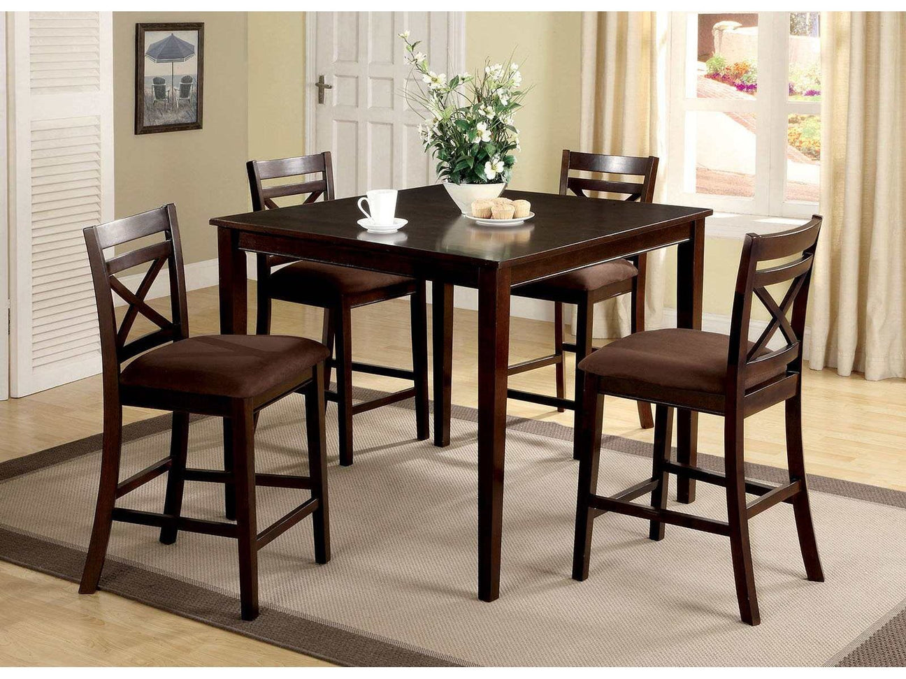 Weston Espresso 5pc Dining Room Set - Ornate Home