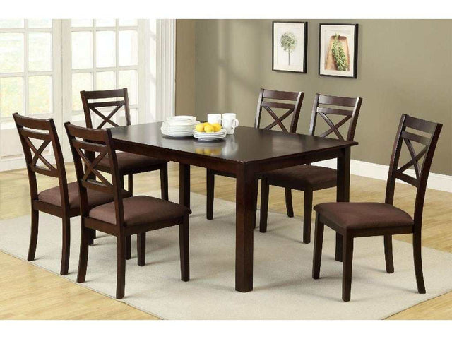 Weston Espresso 7pc Dining Room Set - Ornate Home