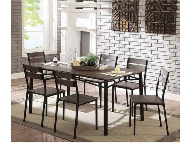 Westport Antique Brown & Black 7pc Dining Room Set - Ornate Home