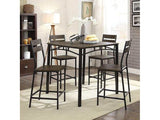 Westport Antique Brown/Black Counter Height Dining Set / 5pc - Ornate Home