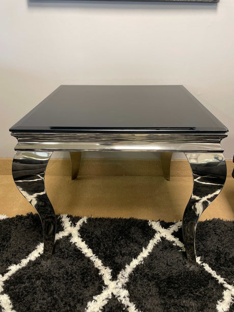 Wetzikon Black & Silver End Table - Ornate Home