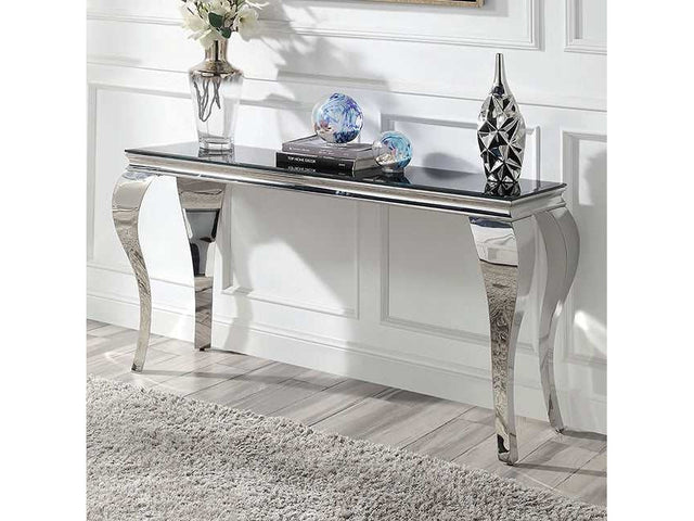 Wetzikon Black/Silver Sofa Table - Ornate Home
