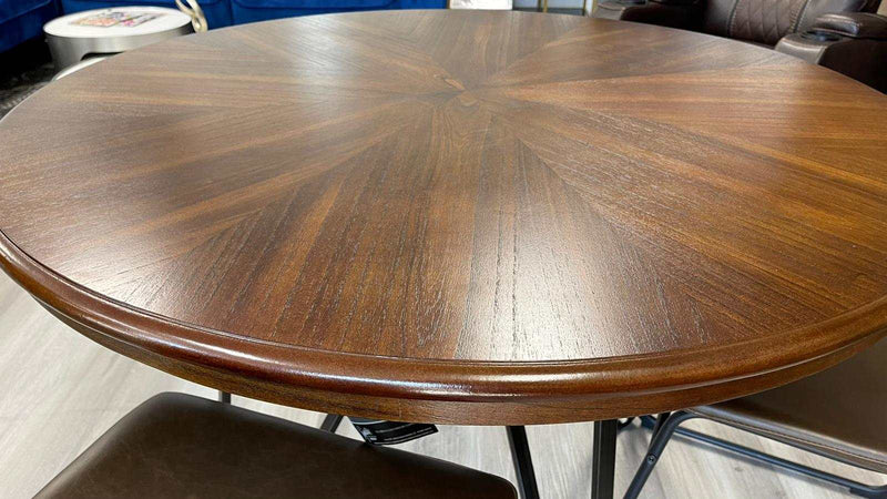 Centiar Two-tone Brown Round Dining Table - Ornate Home