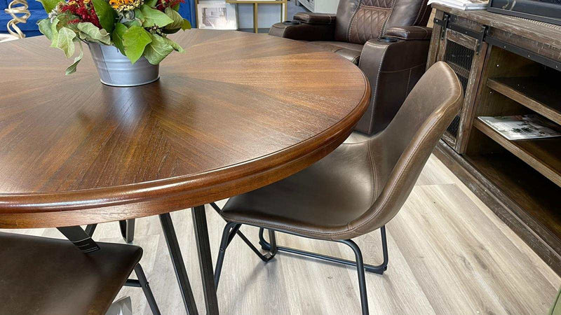 Centiar Two-tone Brown Round Dining Table - Ornate Home