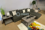 Serene Charcoal 4pc Modular L Shape Sectional - Ornate Home