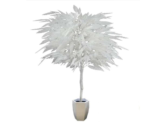 White Mango in White Hexagonal Metal / 5’ - Ornate Home